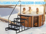 5 Step Ladder with Handrail, Swimming Pool Ladder Above Ground, 660 lb Load Capacity RV Steps with 23239640