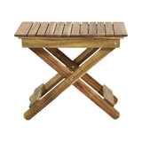 ZNTS Outdoor Folding Wooden Side Table, Natural, 15"D x 22.75"W x 18.25"H 69863.00NTLS