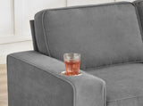83.86"Snowfleece Fabric sofa,Modern Compressed Couch,3-Seater Sofa, Furniture for Living W1359P215068