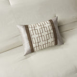 7 Piece Comforter Set Taupe/Brown King B03597133
