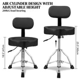 Drum Throne with Backrest, Hydraulic Drum Stool Adjustable Height, Heavy Duty Hydraulic Drum Seat 18687702