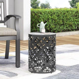 Outdoor Metal end Table -Large 73605.00BLK
