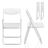 ZNTS 4 Pack Plastic Folding Chairs, Lightweight Stackable Commercial Chairs, Portable Event Seats Indoor 57324327