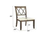 Claudia Beige Linen & Salvage Brown Finish Side Chair B2726P343808