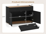 31.5" Kitchen Buffet Sideboard Cabinet with Push-to-Open Doors, Wood Storage Cabinet for Dining Room 63808067