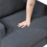 Modern Comfort Accent Chair 1pc Gray Chenille Upholstery Gold Finish Metal Legs Living Room B011P308021