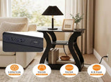 End Tables with Charging Station, 3-Tier Nightstand featuring USB, Type-C & Power Outlets, Black 97056324