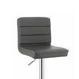 Grey and Chrome Adjustable Bar Stool B062P153523