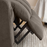 Swinging recliner massage heated sofa, with USB and 2 cup holders in side pockets, W1807P298214