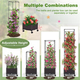 67 inch garden bed with trellis 25074898