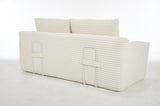 Loveseat Sofa Bed with Memory Foam & Steel Frame - No Assembly, Convertible 2-in-1 Design, Corduroy W2959P278432