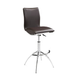 ZNTS Modern Barstool Leatherette/Chrome Adjustable Height In Brown Color B091119811