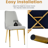 Modern Pu Sponge-Filled Dining Chair, Solid Wood Metal Legs, Suitable for Restaurants, Living Rooms W1535P227672