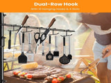 Upgraded BBQ Grill Caddy with Paper Towel Holder, Carbon Steel Griddle Storage Rack with Baskets & 43003459