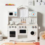 ZNTS Kitchen Toy Wooden Kids Kitchen with Washing Machine 86713732