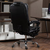 Massage Office Chair with Heat, Footrest, Black W2069P174876