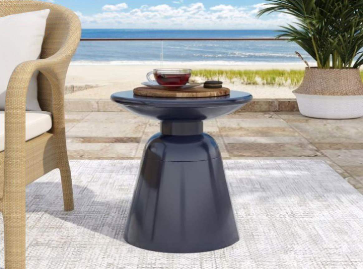 Collapse Metal Table Outdoor Metal end Table -Large 73615.00NBLU – ZNTS Wholesale United States