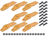 8 Pack Bucket Uni-Teeth with Hardware 1324720 Fit for Caterpillar Skid Steers 247 257 12289159