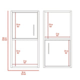 Oba 2-Pc Wall-Mounted Bathroom Medicine Cabinet with Open and Closed Storage B200P188845