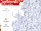 7FT Iron Leg White Christmas Tree with 1349 Branches 93237237