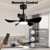 28' Ceiling Fans with Lights and Remote/APP Control, Low Profile Ceiling Fans with 5 Reversible W2352P204381