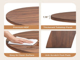 Round Side, 23.6 Inch Circular End with Curved Cross Legs, Melamine Laminated MDF Accent 72468890