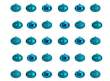 Teal Plastic Holiday Christmas 2.5" Shatterproof Ornament Set, 30 Count 38440898