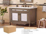 30" Antique Pattern Bathroom Vanity with Rectangle Ceramic Sink, Bathroom Vanity Cabinet with N817P245319L