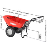 ZNTS RedRock Wheelbarrow Utility Cart Electric Powered 24V DC 180W AGM Battery 330lbs Max 46785305