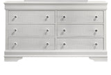 Blaze Modern Style 6- Drawer Dresser Made with Wood in White B009P286630