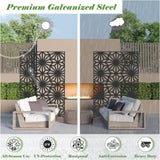 Metal Privacy Screens and Panels with Free Standing, Freestanding Outdoor Indoor Privacy Screen, W1859P145845
