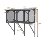 Cat Window Box, 43.3" Catio Outdoor Cat Enclosure with Bug Proof Net for Sunbathing, Napping & W2831P313981