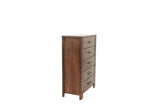 ZNTS Oak Finish 1pc Chest Of Drawers Wooden Texture 5x Drawers Storage Bedroom Furniture B011P244398