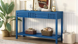 U_STYLE Ash Veneer Modern Style Console Table, Striped Design, Suitable for Entryway, Corridor, N711P230810V
