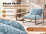 28 Inch Extra Wide Sling Accent Chair, Fully Disassembled, Rubber Wood Armrest, Metal Iron Frame, 44300841
