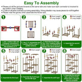 ZNTS Multi-tier Wooden Plant Stand 11 Potted Flower Display Shelf Rack Vase Holder for Patio Balcony 57384920