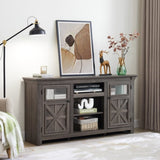 2 Doors Cabinet Farmhouse Cabinet, Farmhouse TV Stand Barn Design,Modern Farmhouse TV Media Stand, W1758P199935