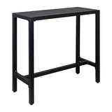 ZNTS 40in Iron With Adjustment Knob Patio Bar Table Black 72049429