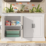 55-75 Gallon Fish Stand with Power Outlet, Aquarium Stand with 4 Cabinets, Heavy Duty Reptile 73718784