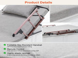 4-68&deg Upgraded Lifting System Electric Adjustable Bed Backrest with Collapsible Safety Rails, 22426119