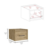 Boa Floating Nightstand , End Table, Side Table Wall-Mounted Single Drawer Design with Handle B070137813