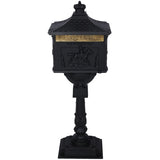 ZNTS Cast Aluminum Mail Box,Postal Box , Mailbox Color Black W46563686