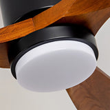 Hot sales Ceiling Fan with Lights 52 Inch Flush Mount Ceiling Fan with Remote Control, Wood Blades W2991P338629