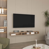 Luft 71" Wide 3-Shelves Floating TV Stand,Wall Mounted, Media Console Entertainment Center with B070P286448