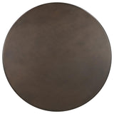 ZNTS Rustic Dark Russet and Antique Bronze Round Bar Table B062P145648