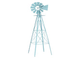 8FT Weather Resistant Yard Garden Windmill Blue 54241539