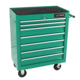 7 DRAWERS MULTIFUNCTIONAL TOOL CART WITH WHEELS-GREEN 87732434