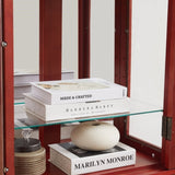 Lighted Glass Curio Display Cabinet,Display Cabinet,Glass Storage Cabinet Glass Wine cabinet Wood W2275P178796