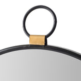 24" x 27" Wall Mirror with Black Frame, Contemporary Minimalist Accent Mirror for Living Room, W2078124367