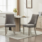 Rayon Cloth Flocking Chenille Dining Chairs Channel Kitchen Dinner Chair Comfy Fabric Upholstered W1143P293316